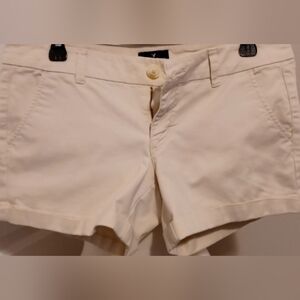 American Eagle Midi Stretch Cream Shorts Sz 8 #0004